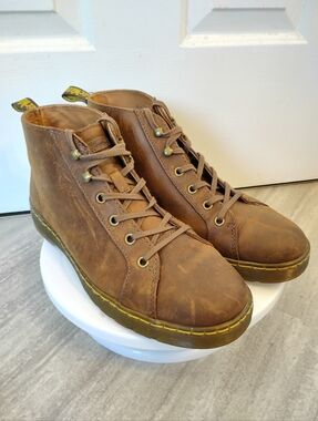 Dr. Martens Brown Leather 8-Eye Boots AirWair Sole Men’s US 10 EU 43